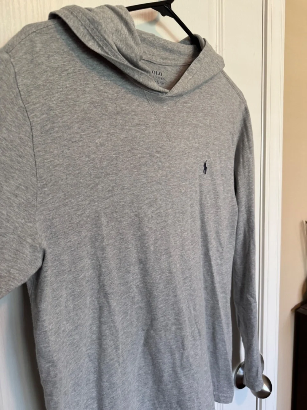 Polo Ralph Lauren Gray Cotton Long Sleeve Hooded T-Shirt Boys XL 18 20